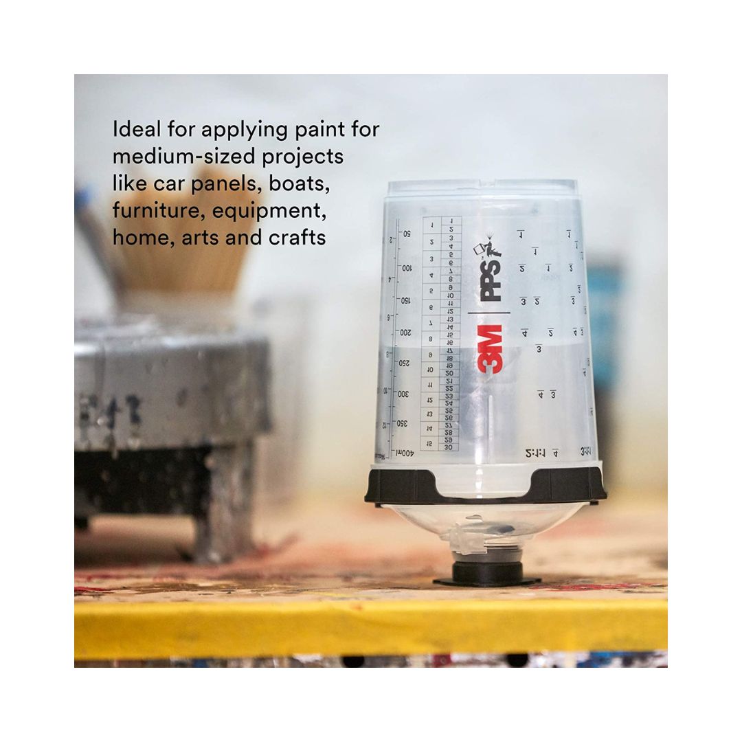 3M PPS Series 2.0 400 mL Midi pressure cup 26121 for medium-sized painting and finishing projects