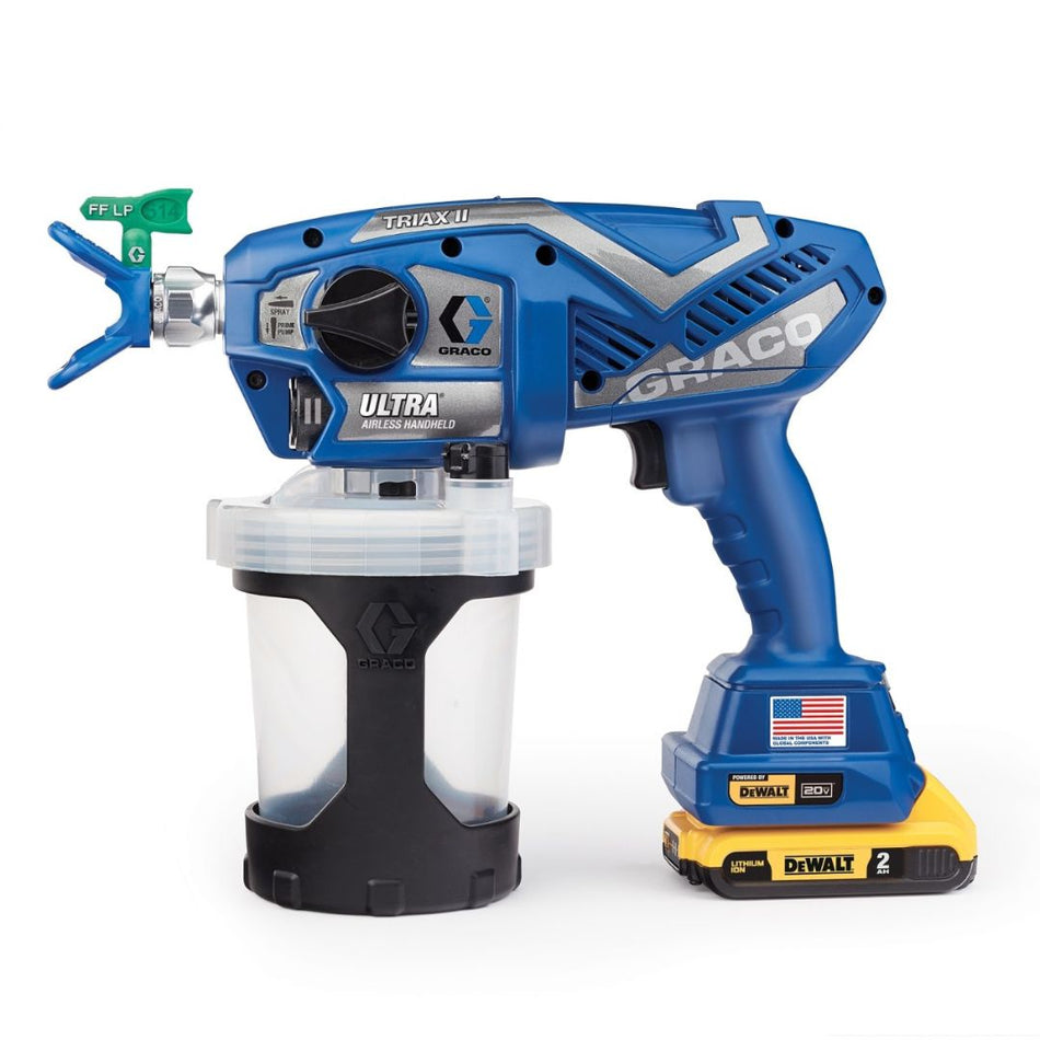 Graco Ultra Cordless Airless Handheld Paint Spraye w/ Triax II Piston Pumpr 17M363 