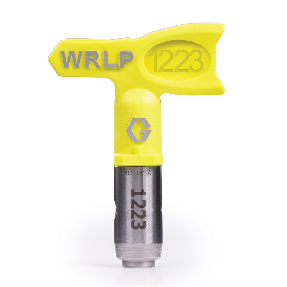 Graco RAC X WR LP SwitchTip – Yellow wide spray nozzle for airless paint sprayer.