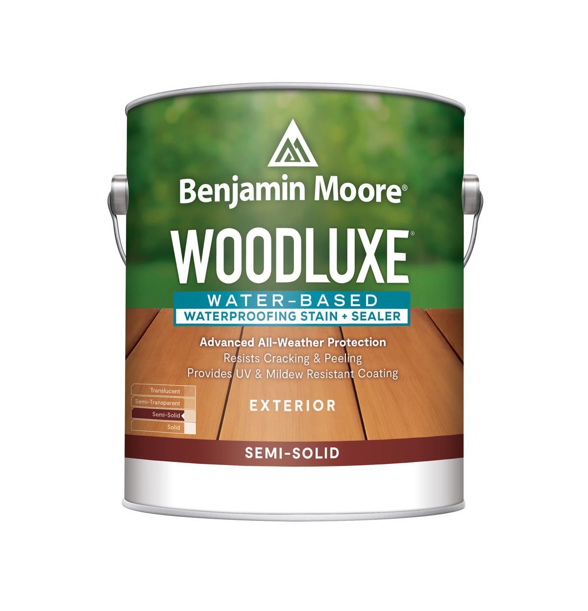 Woodluxe Water-Based Waterproofing Exterior Stain and Sealer - Semi-Solid, 3.79L - The Paint People