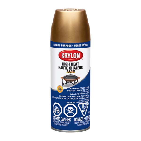 Krylon High Heat Max Paint For BBQ's, Firepits, Heating Radiators And More, Aerosol, 340g