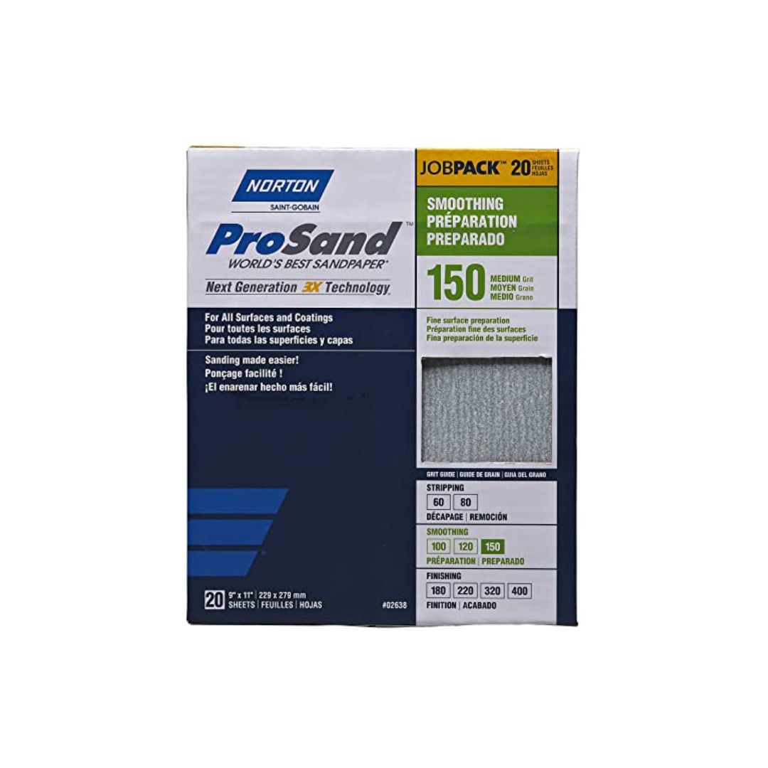 Norton ProSand Abrasive Sheets 3X Job Pack, Aluminum Oxide - The Paint People