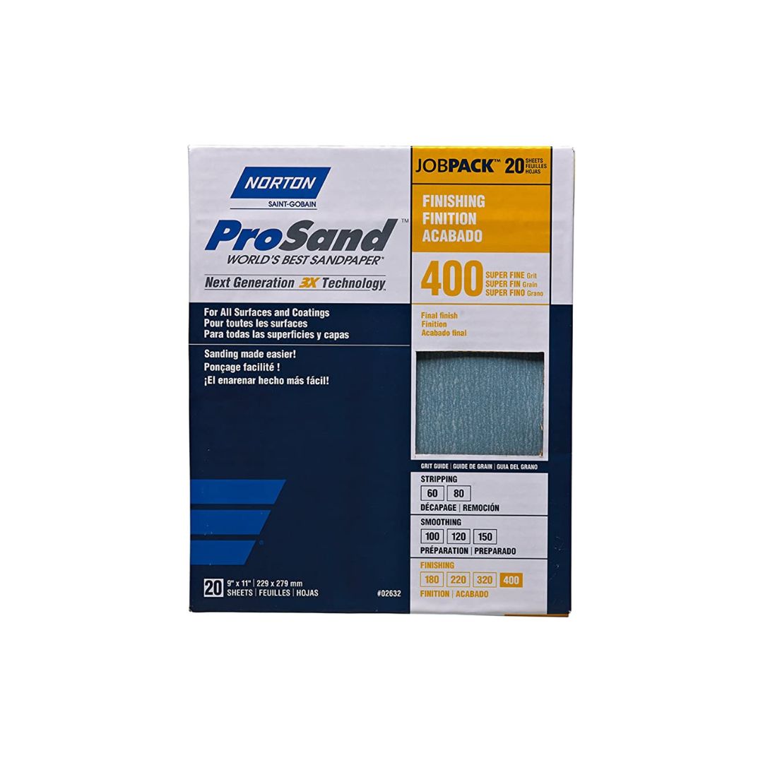 Norton ProSand Abrasive Sheets 3X Job Pack, Aluminum Oxide - The Paint People