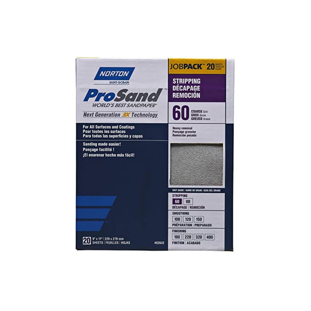 Norton ProSand Abrasive Sheets 3X Job Pack, Aluminum Oxide - The Paint People
