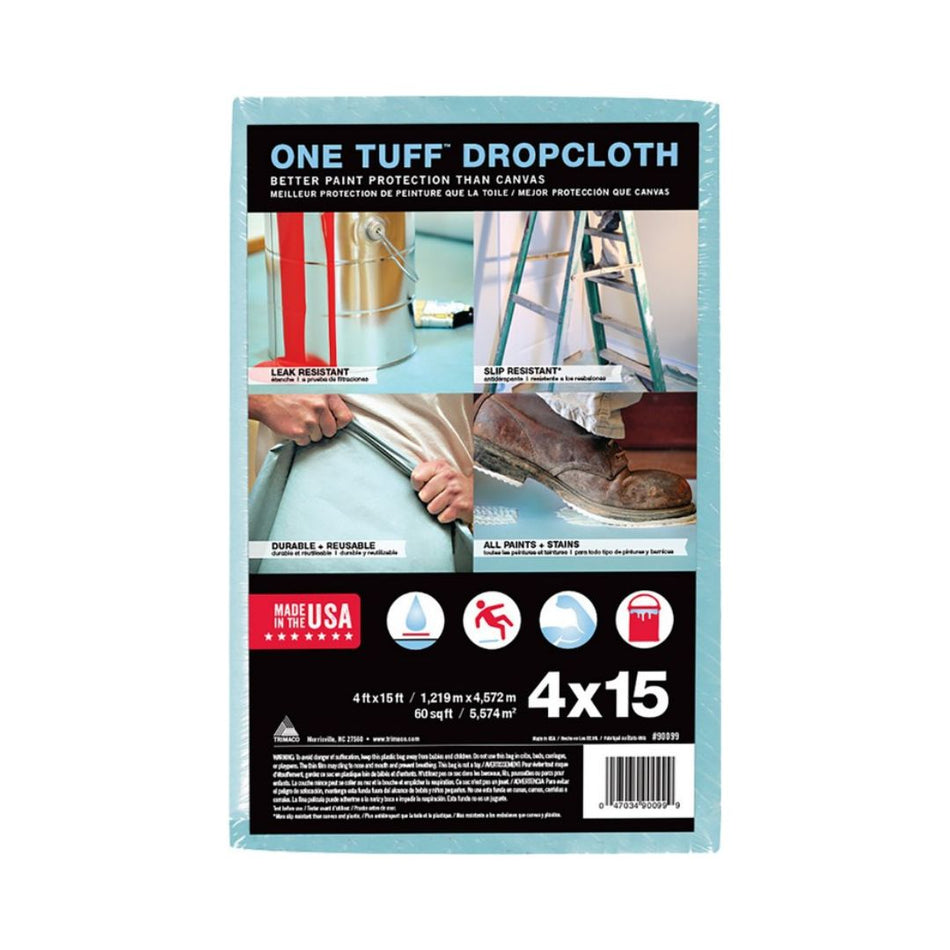 Trimaco One Tuff Blue Coated Drop Cloth