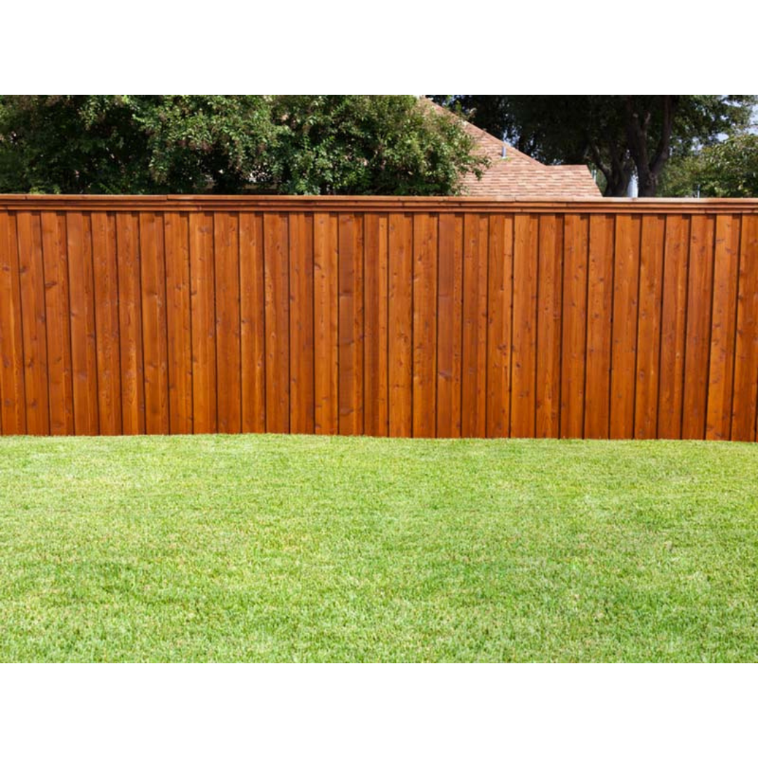 Wood fence treated with Penofin