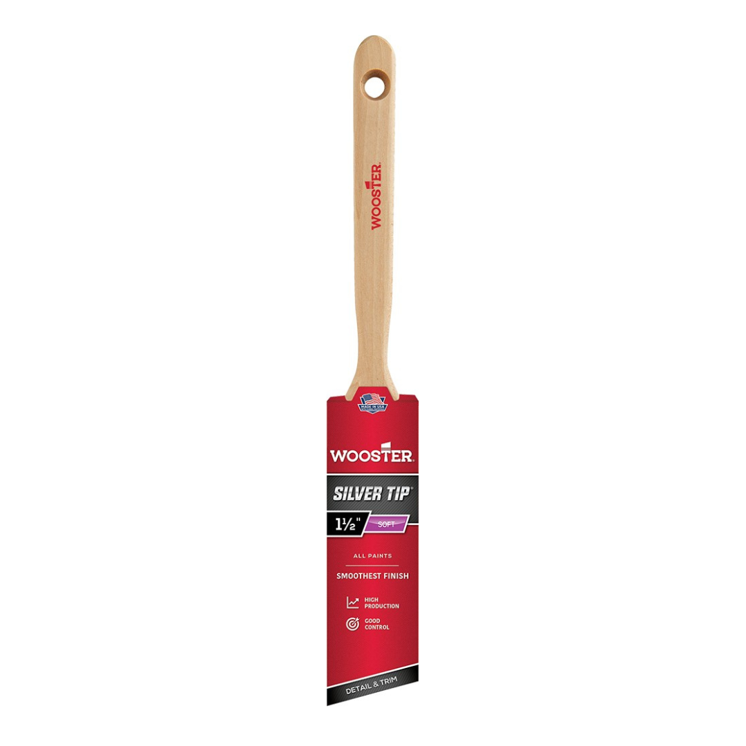 Wooster 5221 1-1/2" Silver Tip Soft Angle Sash Paint Brush