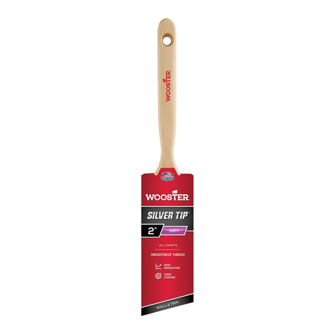 Wooster 5221 2" Silver Tip Soft Angle Sash Paint Brush