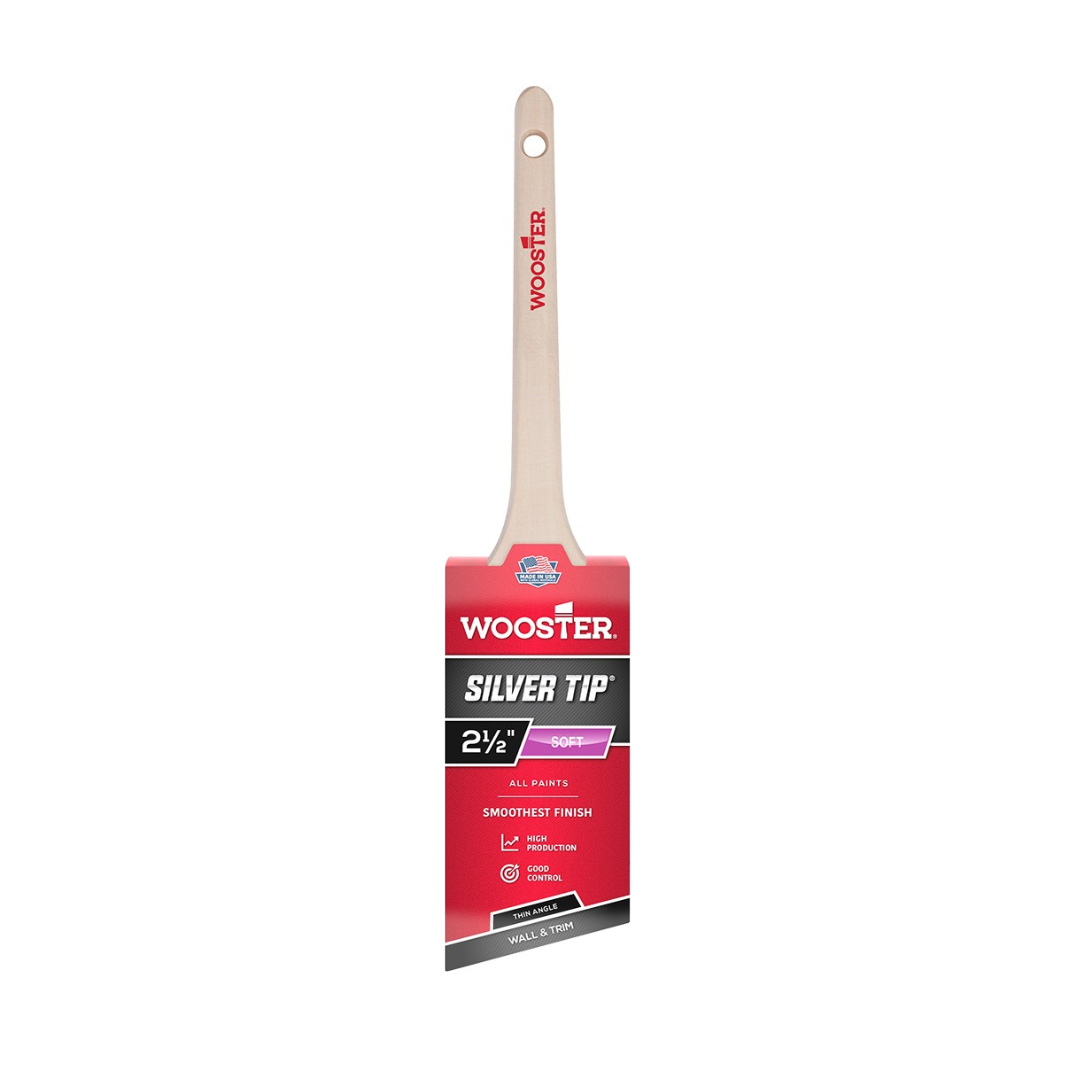 Wooster 5224 2-1/2" Silver Tip Soft Thin Angle Sash Paint Brush