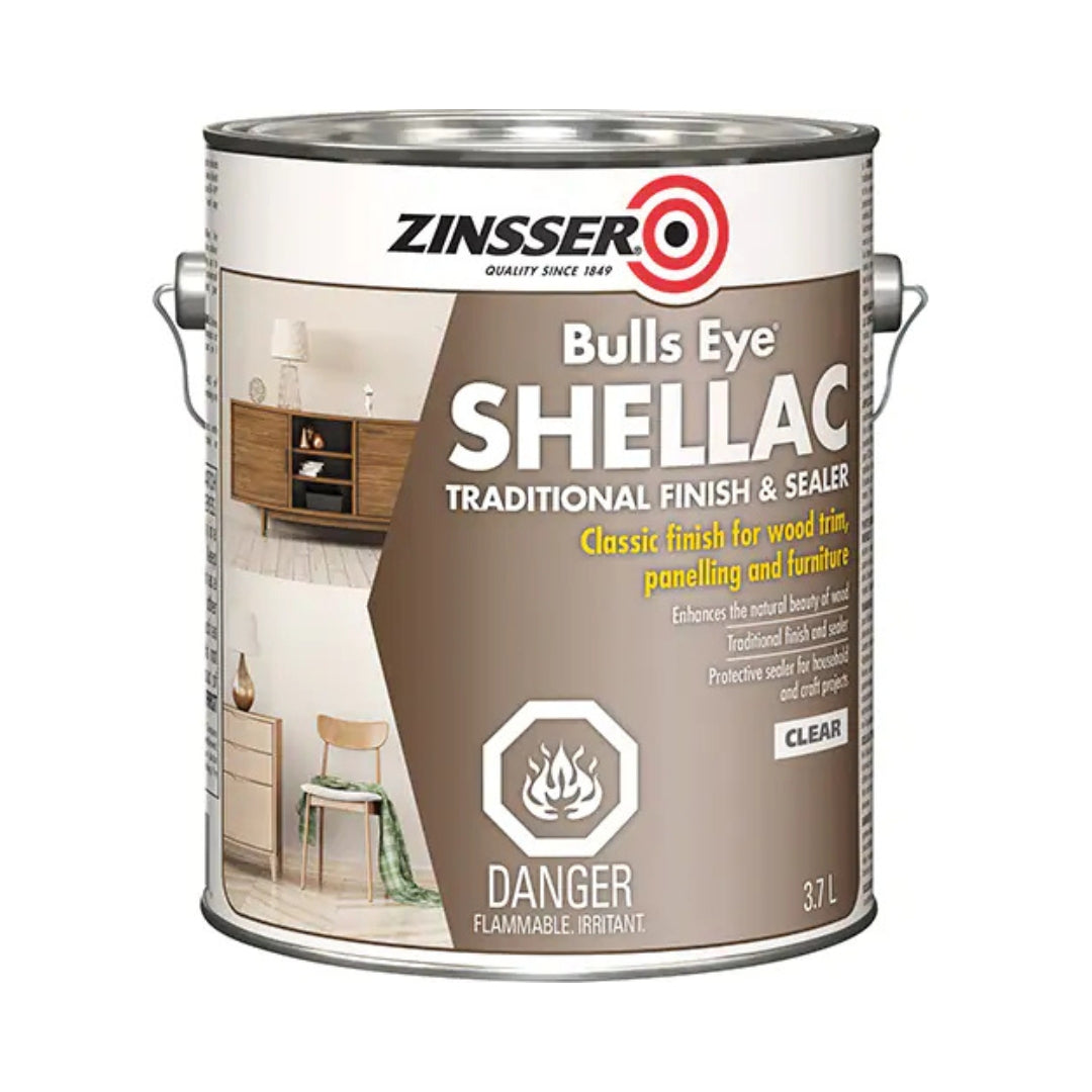 Zinsser Bulls Eye Shellac, Finish and Sealer, Clear, 3.79L - The Paint People