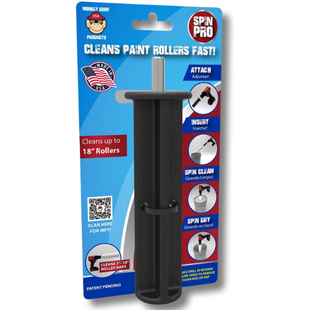 Monkey Rung Spin Pro Paint Roller Cleaner Tool Fits 3" to 18" inch Rollers - The Paint People