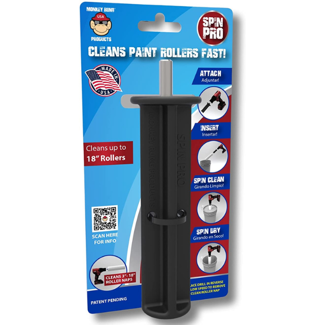 Monkey Rung Spin Pro Paint Roller Cleaner Tool Fits 3" to 18" inch Rollers - The Paint People