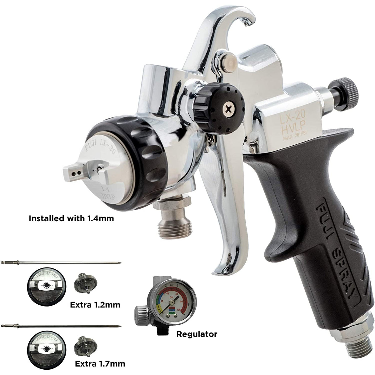 Fuji 6260P-LX-N-14K - Pressure Feed HVLP Compressor Spray Gun - The Paint People