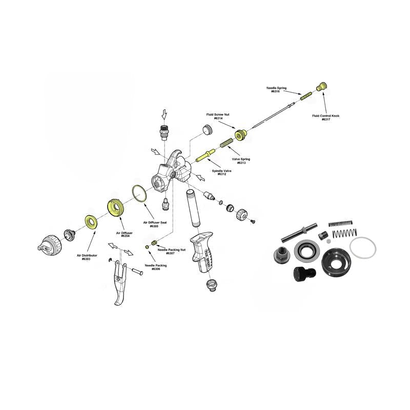 Fuji Spray 6282 LX-20™ Rebuild Kit - The Paint People