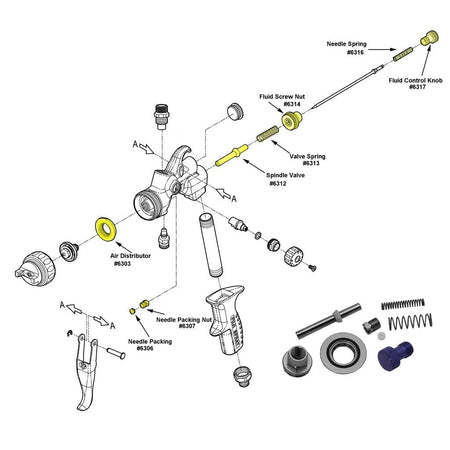 Fuji Spray 6382 Rebuild Kit for MPX-30™ Compressor Spray Gun - The Paint People