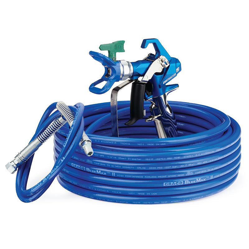 Graco 17Y051 Contractor PC Spray Gun Kit with RAC X LP 517, 1/4 in x 50 ft Hose, 3/16 in x 4.5 ft Whip Hose - The Paint People