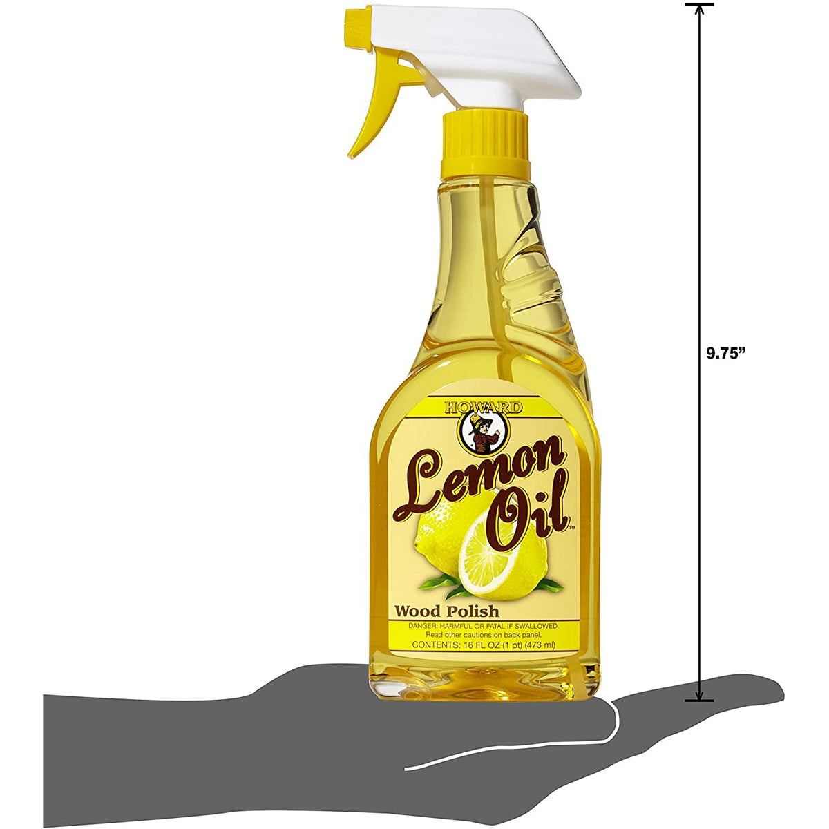 Howard LM0016 Lemon Oil Wood Polish, 16-Ounce - The Paint People