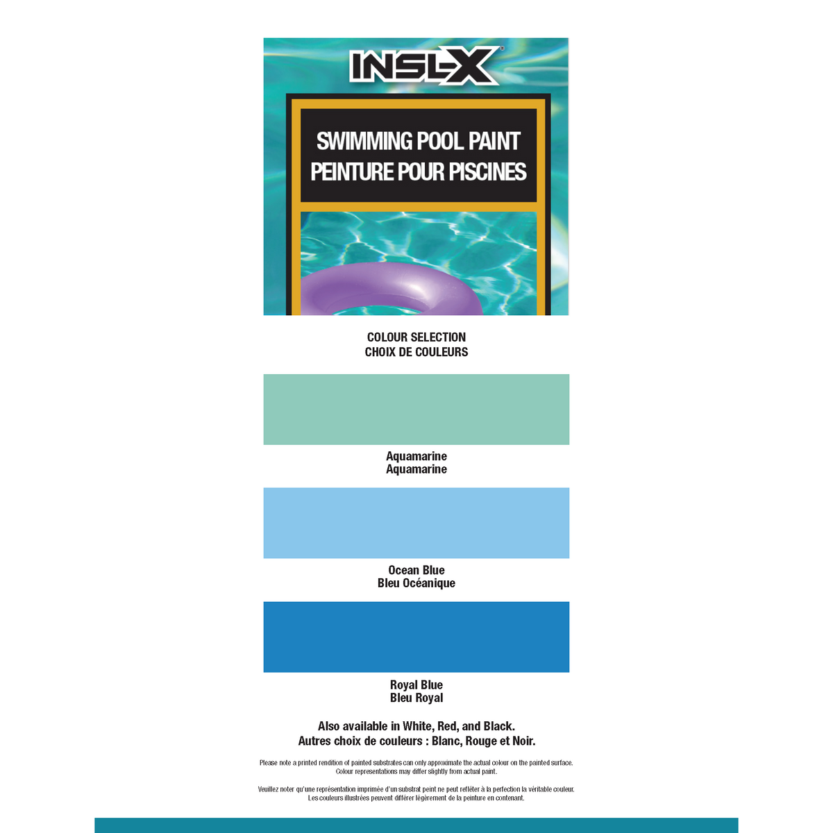 INSL-X Waterborne Swimming Pool Paint - WR Semi-Gloss 3.79L - The Paint People