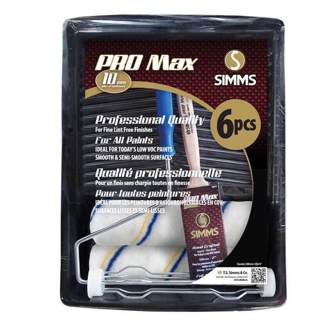 Simms 6pc Pro Max Paint Kit w/ 2 Woven Fabric Refills, Paint Brush, Frame, Tray, Liner - The Paint People